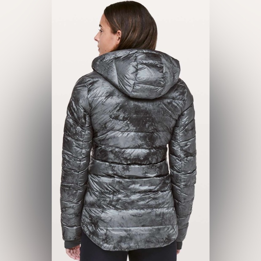 Lululemon Pack It Down Jacket  Diamond Dye Melanite Black size 12 NWT - Picture 2 of 13